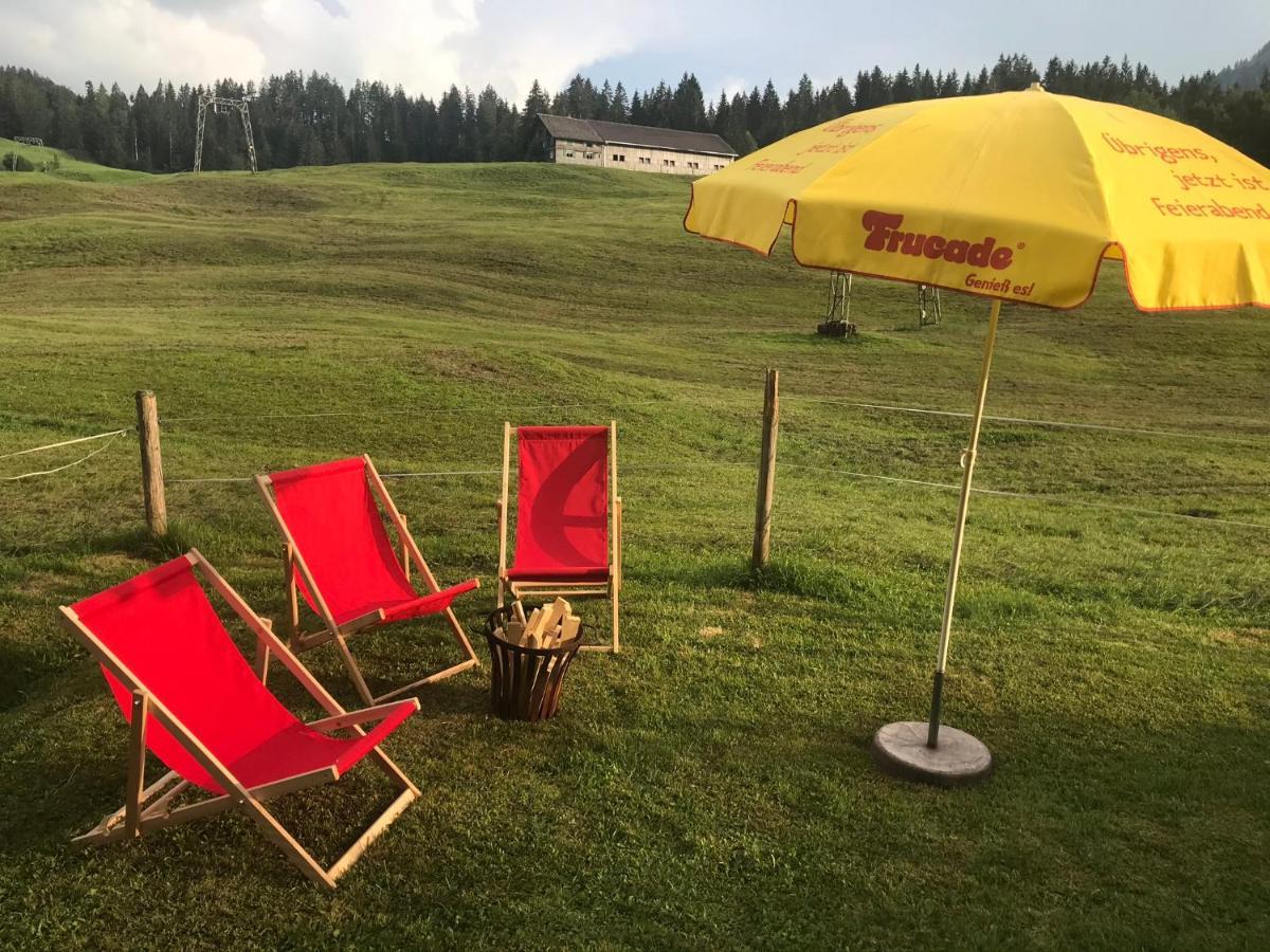 Ferienwohnung Bergblick Am Rande Der Wildnis Sibratsgfäll エクステリア 写真